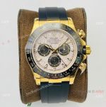 Swiss Grade Copy Rolex Daytona VRF 7750 Men Watch Gold Meteorite Oysterflex Band